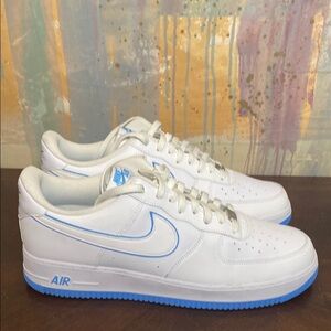 Nike Air Force 1 ‘07 White/ University Blue (DV0788-101 Mens size 14